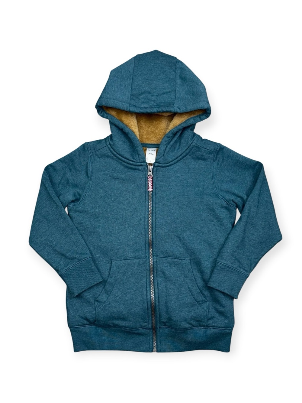 Carter’s Fleece Lined Sweatshirt Size 6/7 Teal Blue
